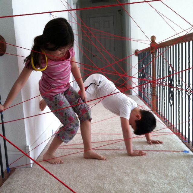 Silly String Indoor high energy activity for kids 