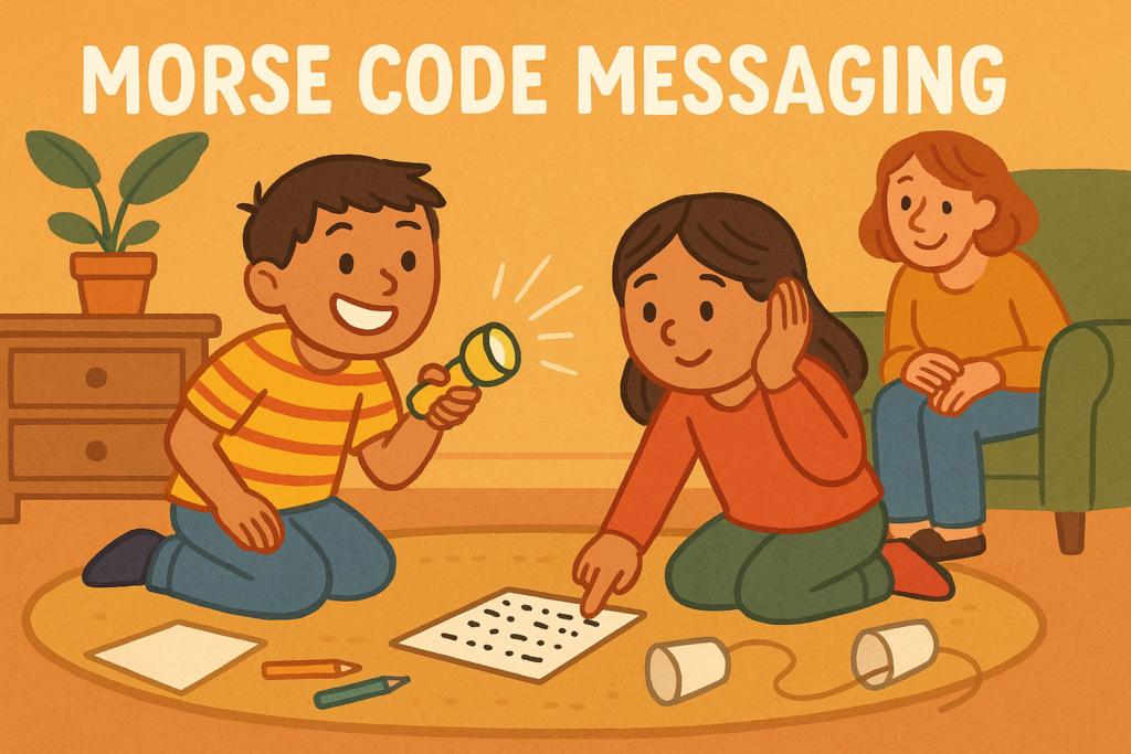 Morse code indoor low energy activity for kids