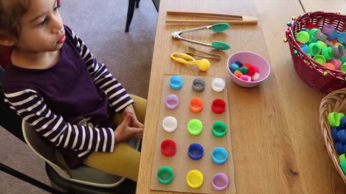 Plastic Containers and Lids activities using household items