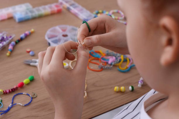 Necklace making Indoor Activity for Toddlers
