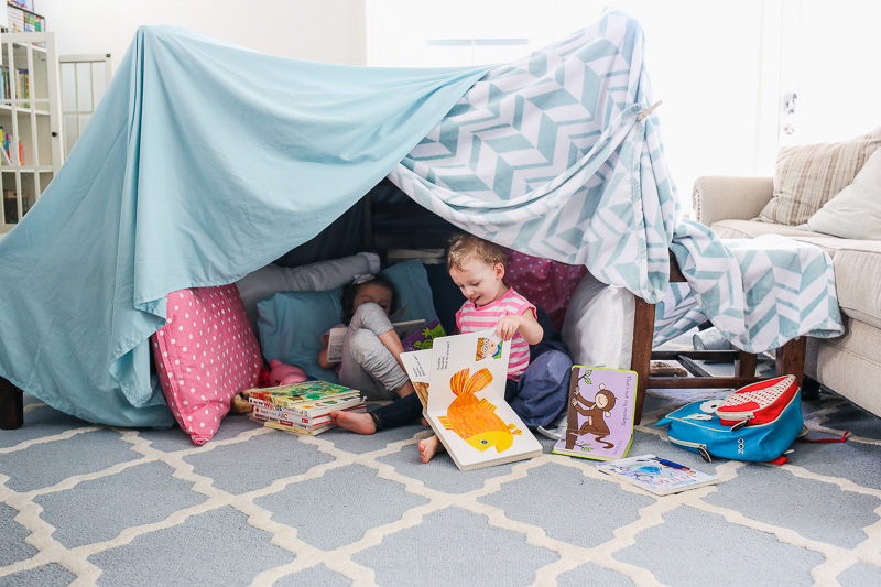 Build a cozy fort for Toddler to engaged indoor