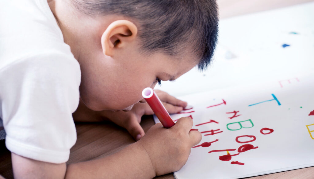 Letter writing indoor activity for Toddlers