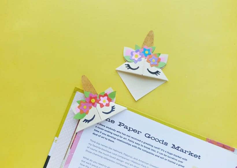 DIY Unicorn Bookmark Craft for girls DIY Unicorn Bookmark Craft for girls