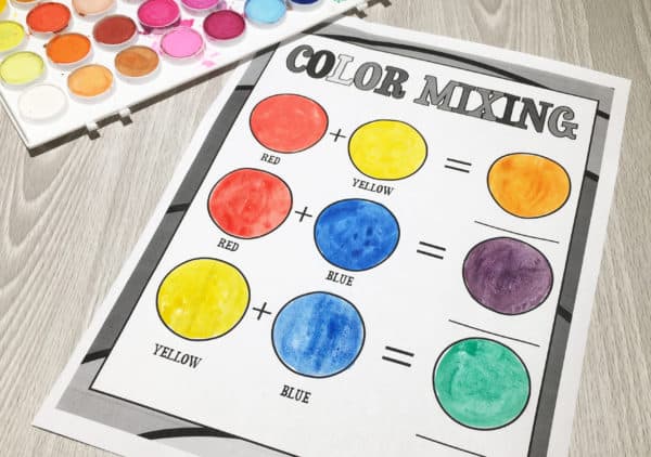 Simple Color Mixing Art Activity 