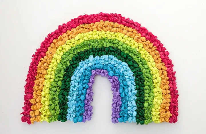 Hand made Paper Rainbow Craft Hand made Paper Rainbow Craft