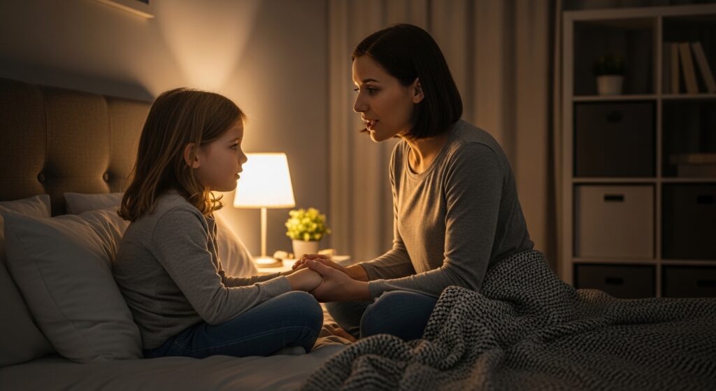 Be patient during bedtime challenges