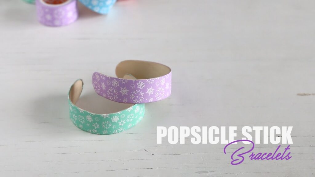 Popsicle stick bracelets craft for girls