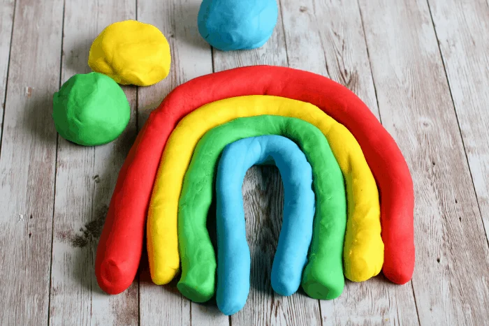 Easy homemade Edible Rainbow Dough recipe